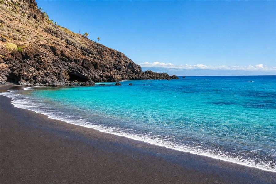 Playa volcánica en Tenerife